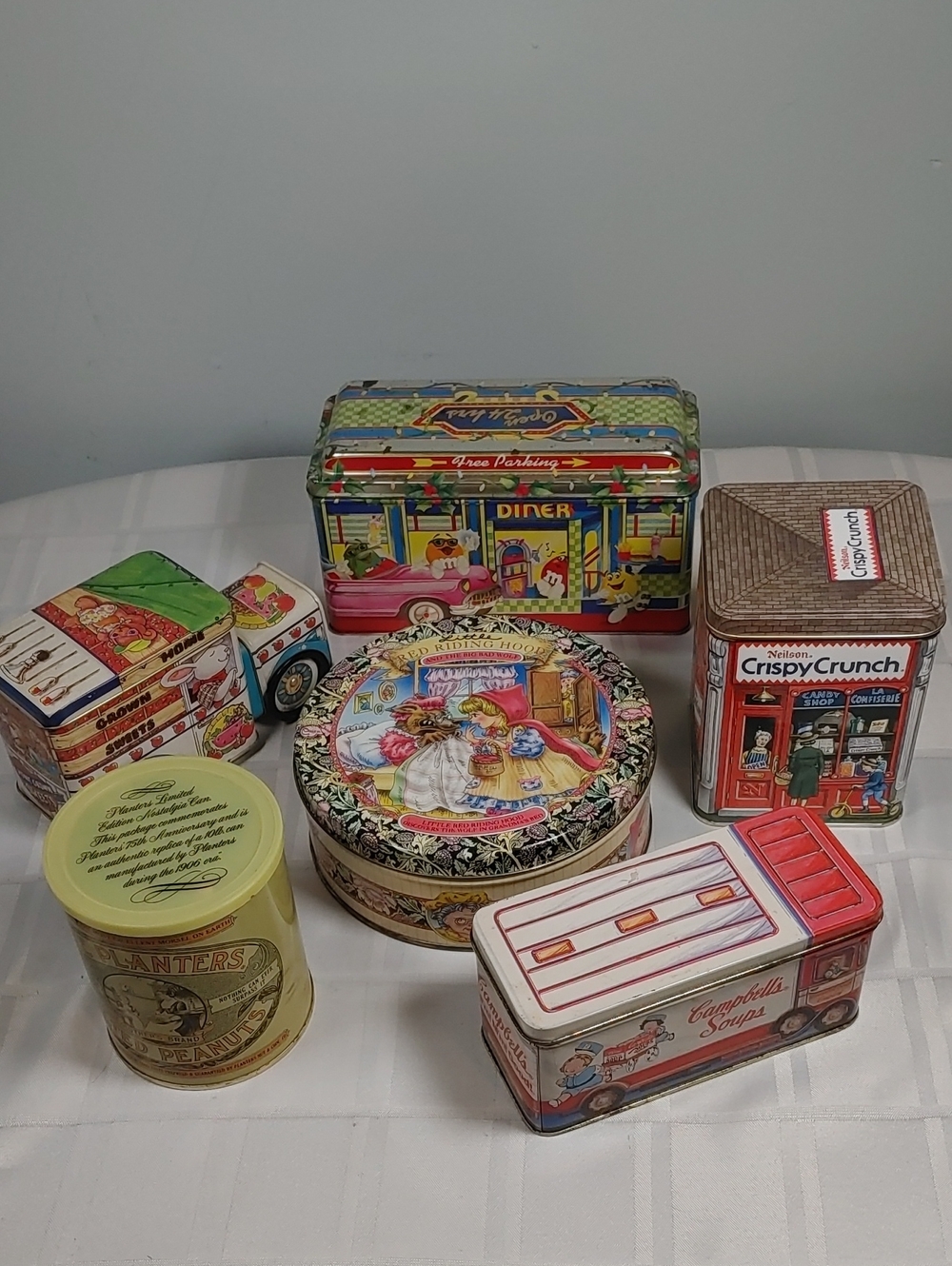 Decorative Tins, Set of 6, Multicolor
